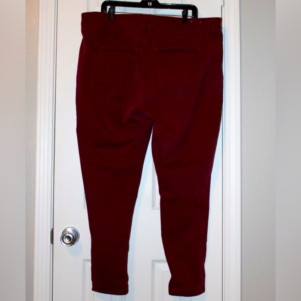 LulaRoe skinny jeans, burgundy, size 42